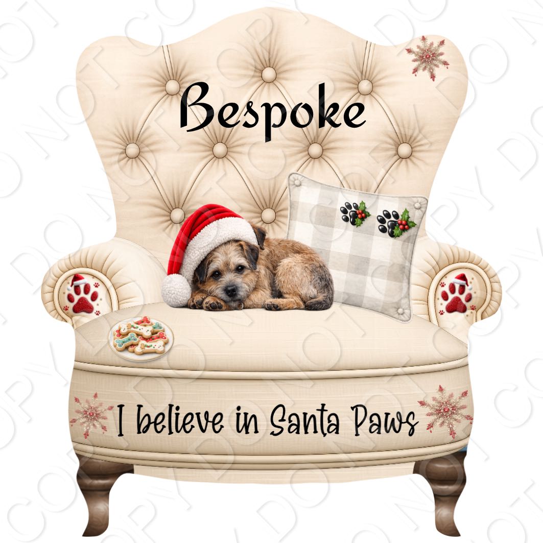 UV-DTF Transfer - Christmas Dog Designs for Woodform Crafts Chair Bauble