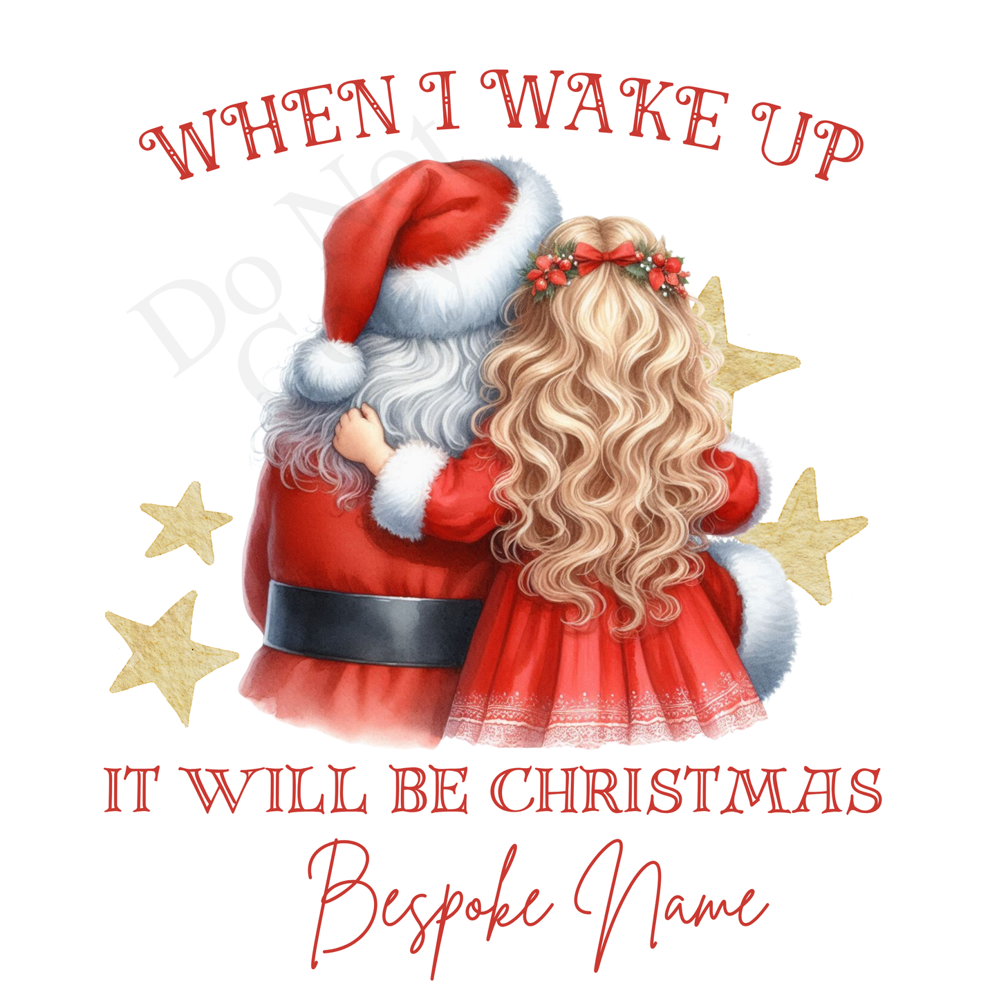 DTF Transfer - Stunning Santa and Child heartwarming Designs for Pyjamas (2 sizes) Bespoke