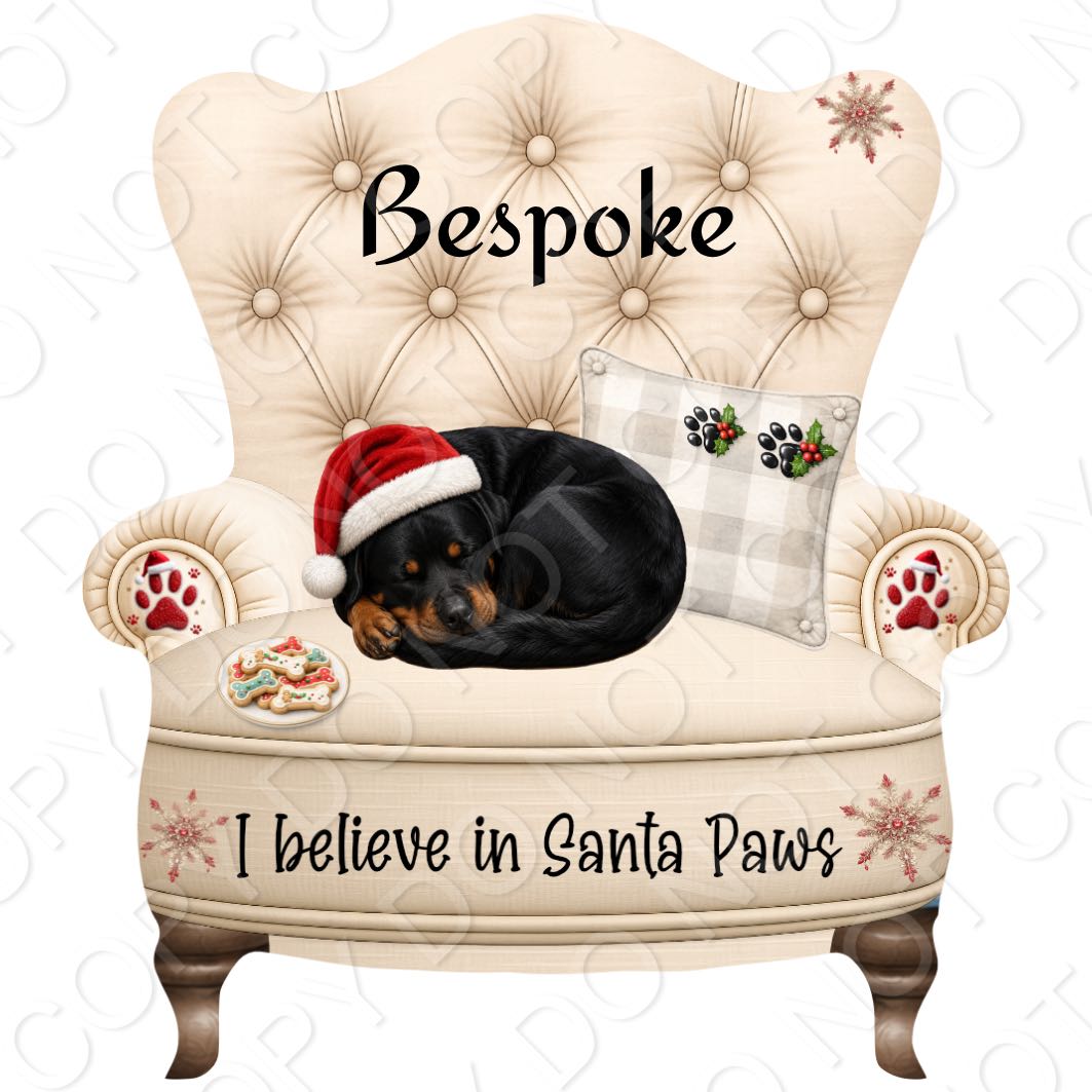UV-DTF Transfer - Christmas Dog Designs for Woodform Crafts Chair Bauble