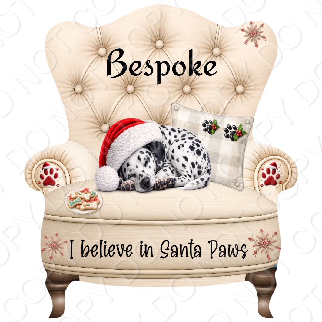 UV-DTF Transfer - Christmas Dog Designs for Woodform Crafts Chair Bauble