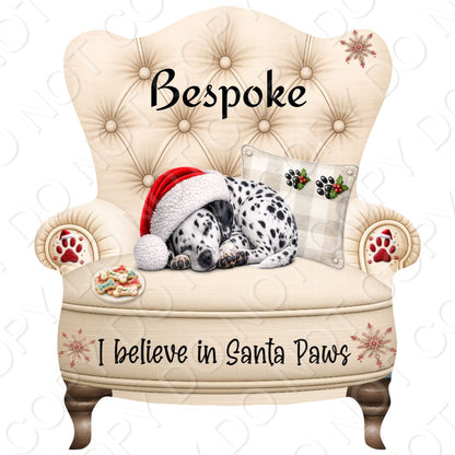 UV-DTF Transfer - Christmas Dog Designs for Woodform Crafts Chair Bauble