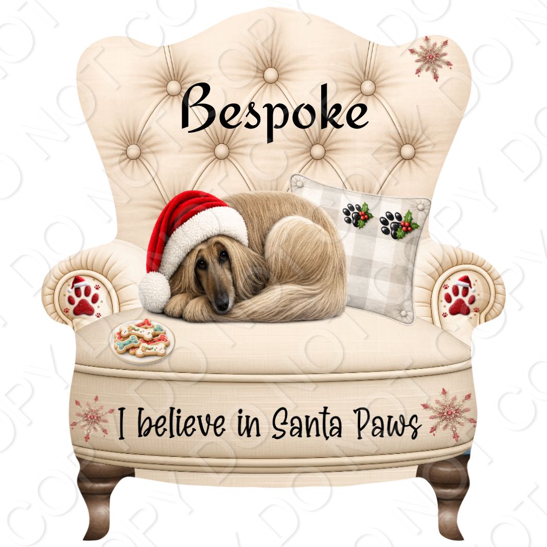 UV-DTF Transfer - Christmas Dog Designs for Woodform Crafts Chair Bauble