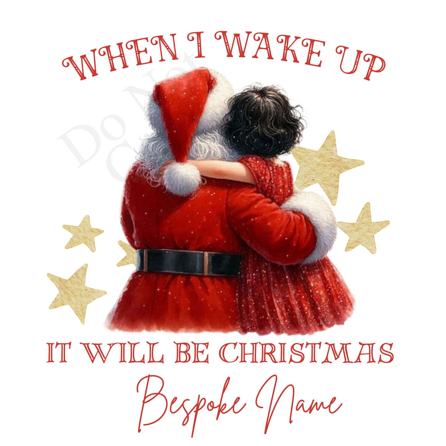 DTF Transfer - Stunning Santa and Child heartwarming Designs for Pyjamas (2 sizes) Bespoke