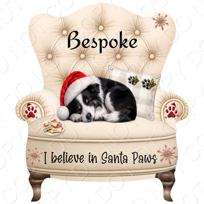 UV-DTF Transfer - Christmas Dog Designs for Woodform Crafts Chair Bauble