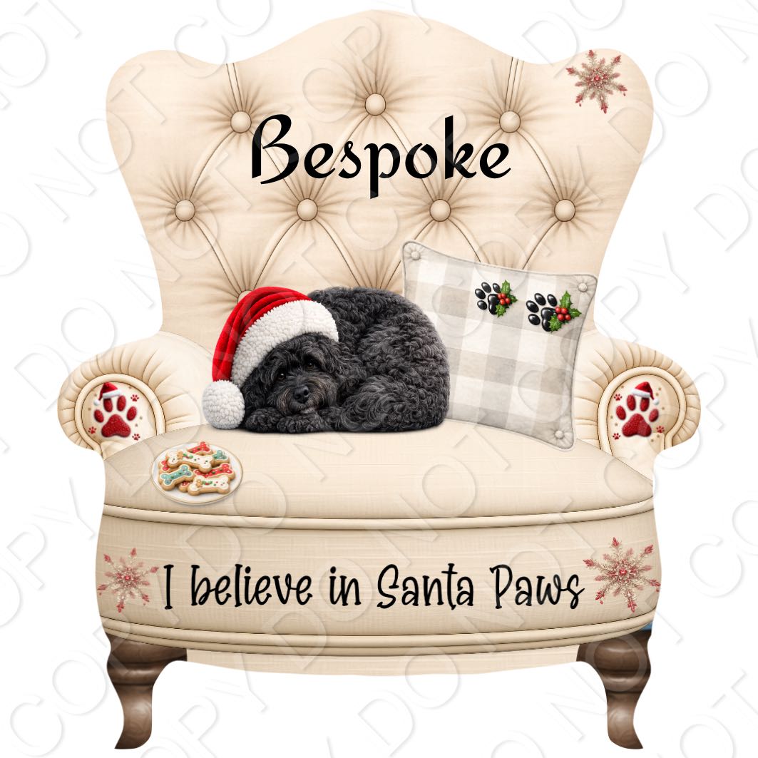 UV-DTF Transfer - Christmas Dog Designs for Woodform Crafts Chair Bauble