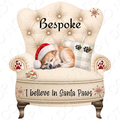 UV-DTF Transfer - Christmas Dog Designs for Woodform Crafts Chair Bauble