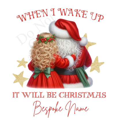 DTF Transfer - Stunning Santa and Child heartwarming Designs for Pyjamas (2 sizes) Bespoke