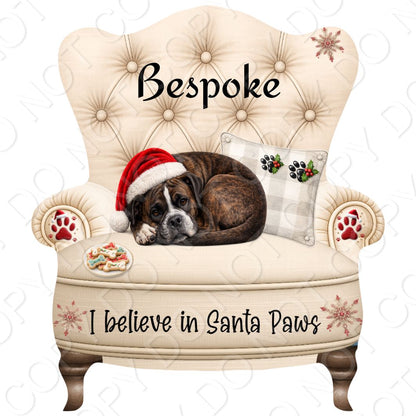 UV-DTF Transfer - Christmas Dog Designs for Woodform Crafts Chair Bauble