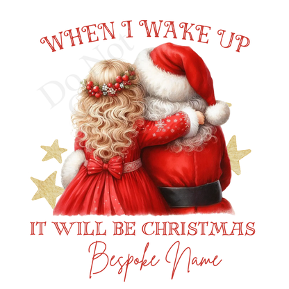 DTF Transfer - Stunning Santa and Child heartwarming Designs for Pyjamas (2 sizes) Bespoke
