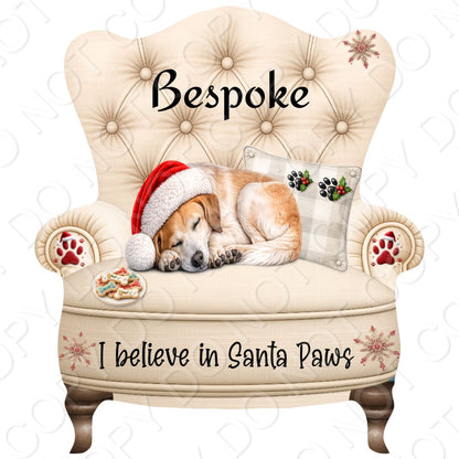 UV-DTF Transfer - Christmas Dog Designs for Woodform Crafts Chair Bauble