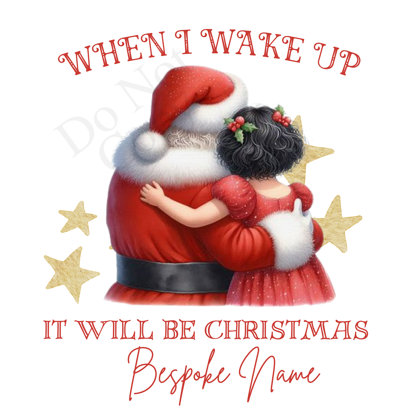 DTF Transfer - Stunning Santa and Child heartwarming Designs for Pyjamas (2 sizes) Bespoke