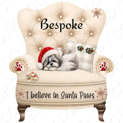 UV-DTF Transfer - Christmas Dog Designs for Woodform Crafts Chair Bauble