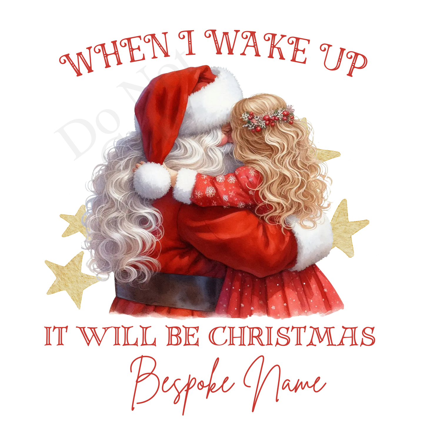 DTF Transfer - Stunning Santa and Child heartwarming Designs for Pyjamas (2 sizes) Bespoke