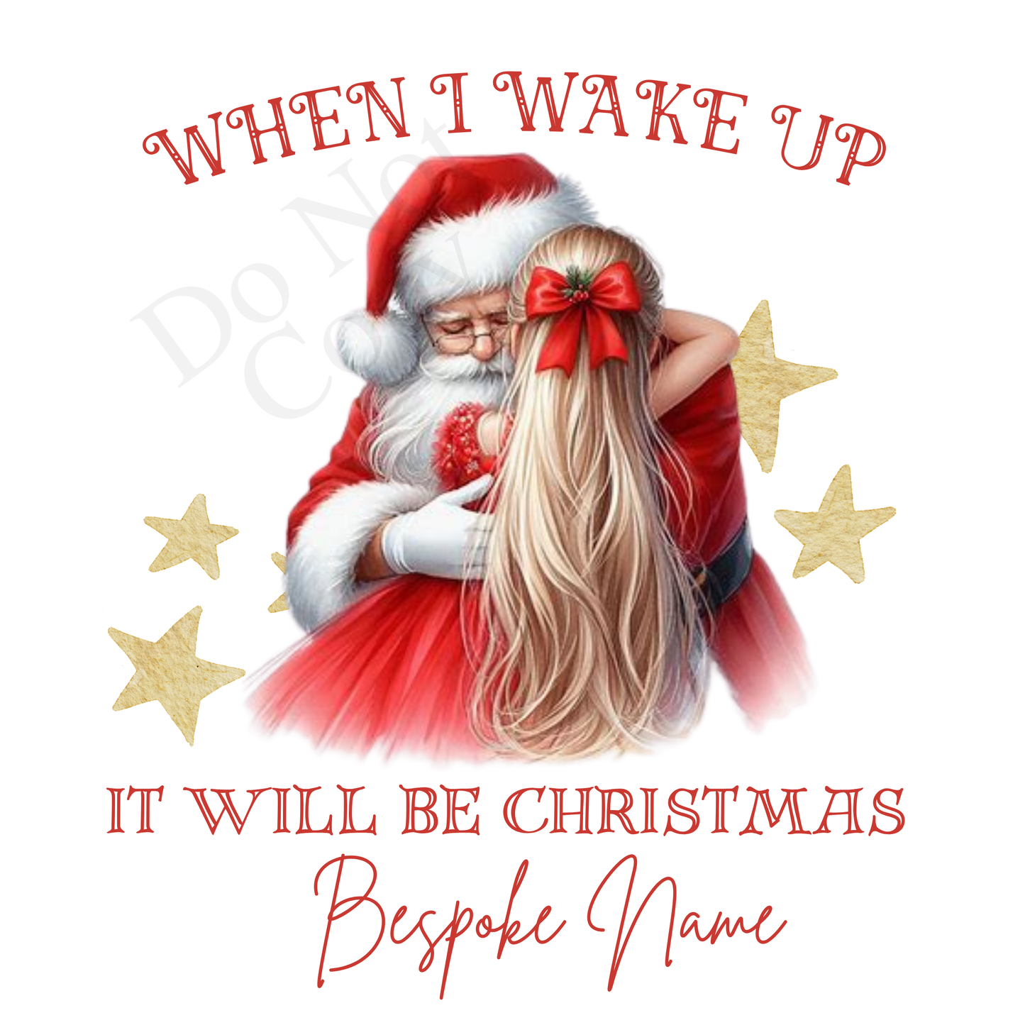 DTF Transfer - Stunning Santa and Child heartwarming Designs for Pyjamas (2 sizes) Bespoke