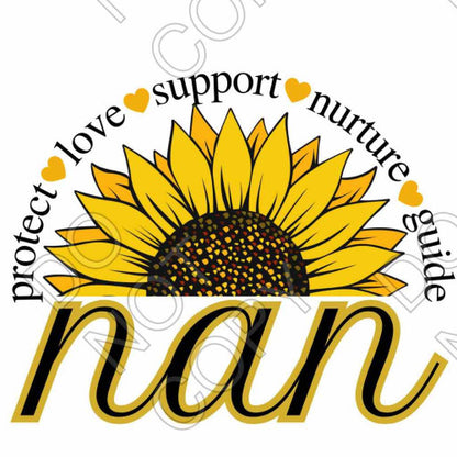 UV-DTF Transfer - Mum/Nan Sunflower