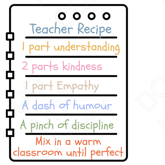 UV-DTF Transfer - Teacher Recipe