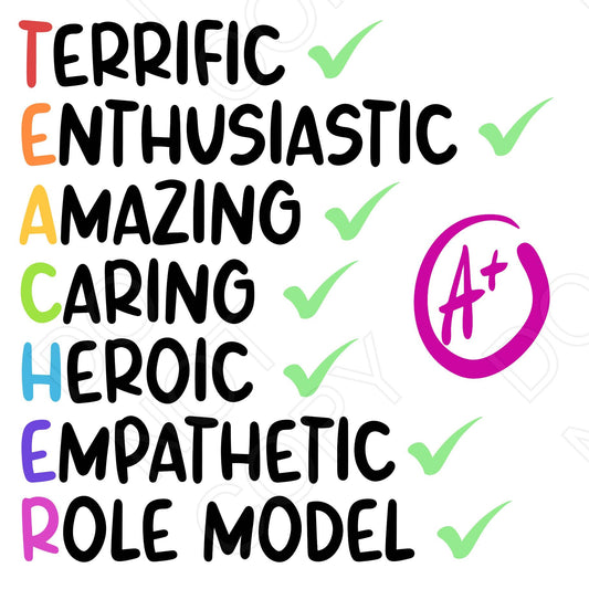 DTF Transfer - Teacher Checklist