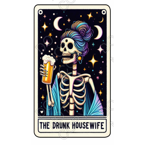 DTF Transfer - Mothers Day Tarot (The Drunk Housewife)