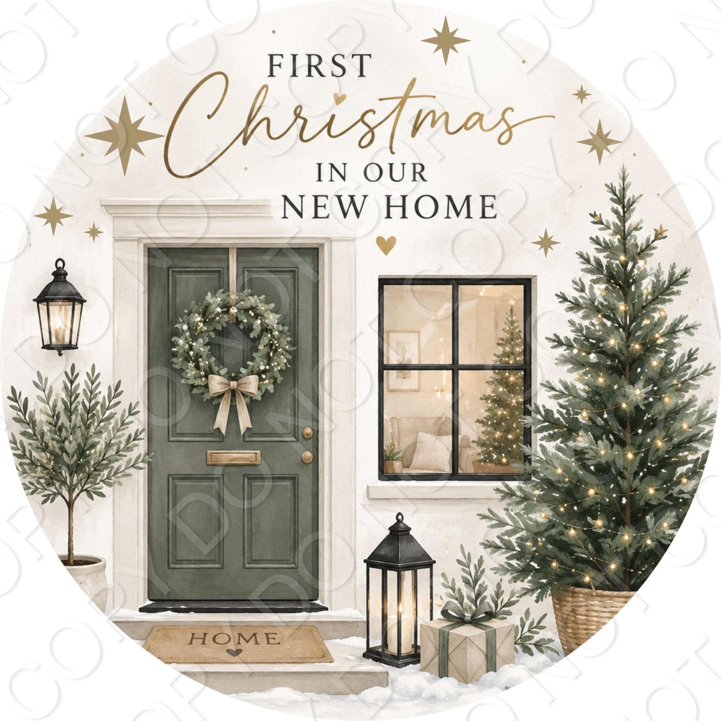 UV-DTF Transfer - First Christmas in our New Home
