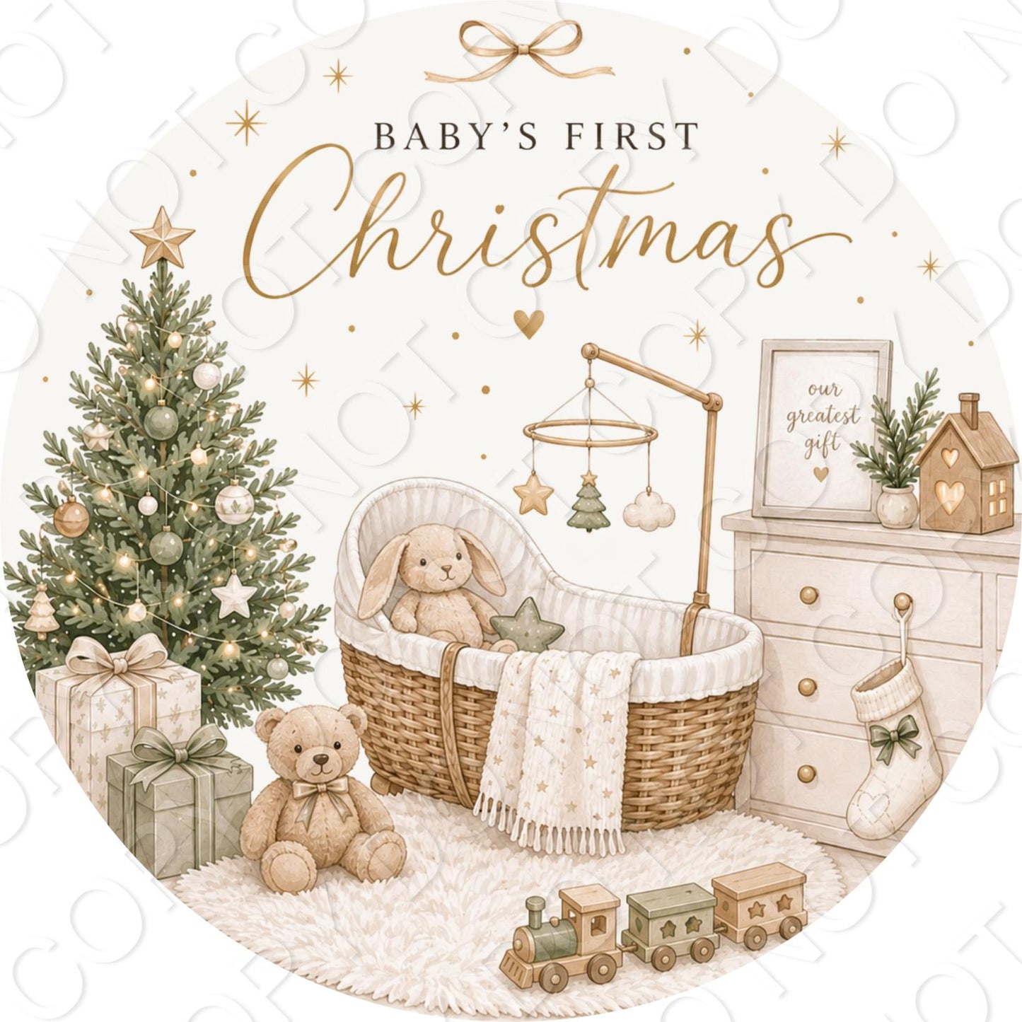 UV-DTF Transfer - Baby's First Christmas