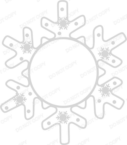UVDTF Transfer - Snowflake Transfer for Woodform Crafts Snowflake Bauble