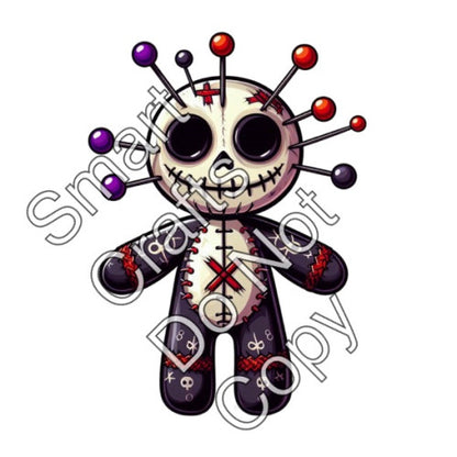 UV-DTF Transfer for  Keyring - Voodoo 8 Different Styles