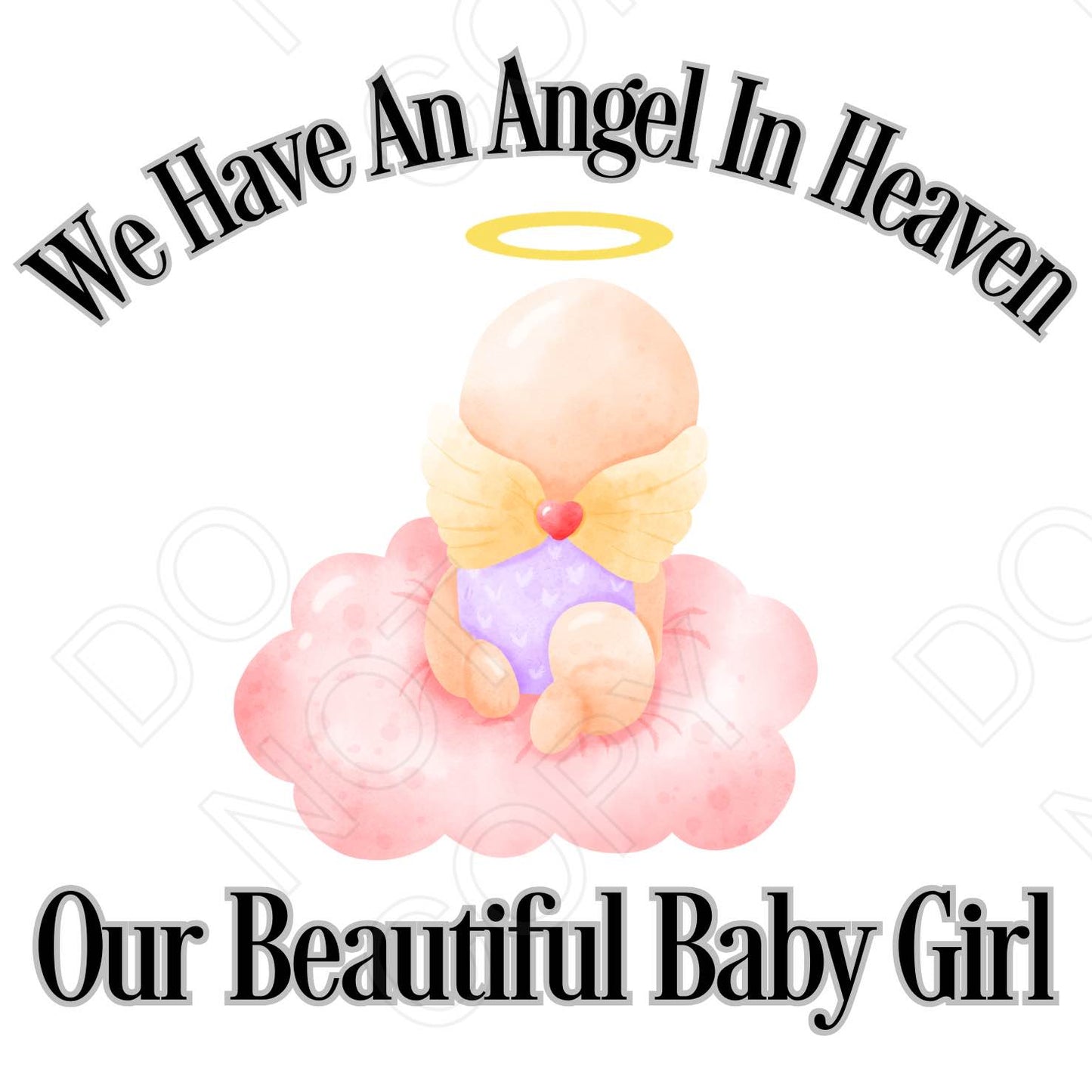 UV-DTF Transfer for Solar Garden Light - Beautiful Baby with Wings (Plural) with Colour Options