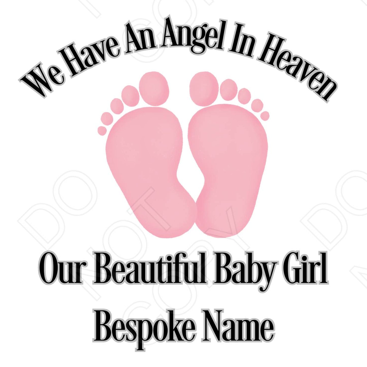 UV-DTF Transfer for Solar Garden Light - Baby Memorial Design with Colour Options (Bespoke)
