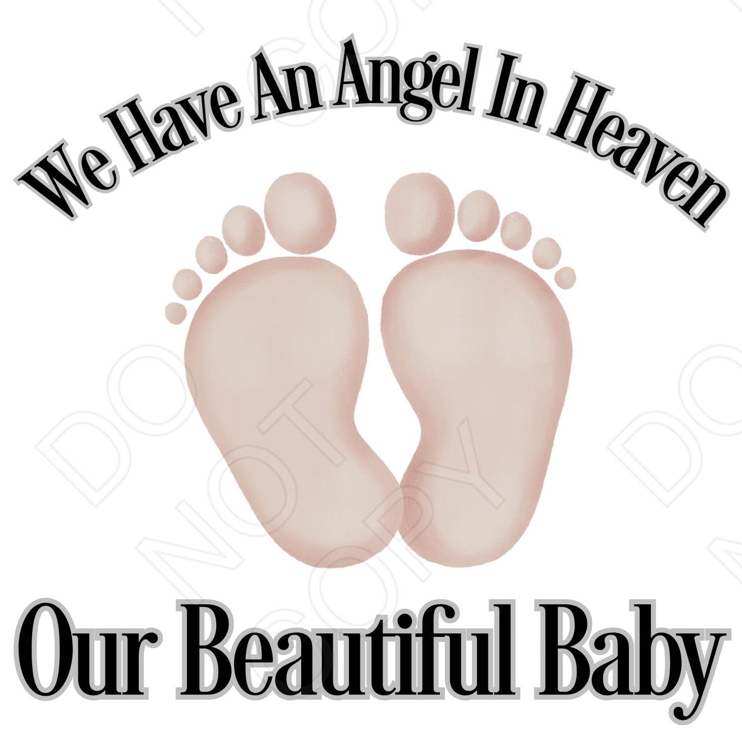UV-DTF Transfer for Solar Garden Light - Baby Memorial Design (Plurals) with Colour Options