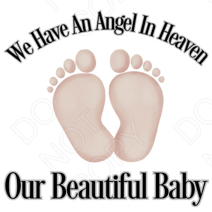 UV-DTF Transfer for Solar Garden Light - Baby Memorial Design (Plurals) with Colour Options