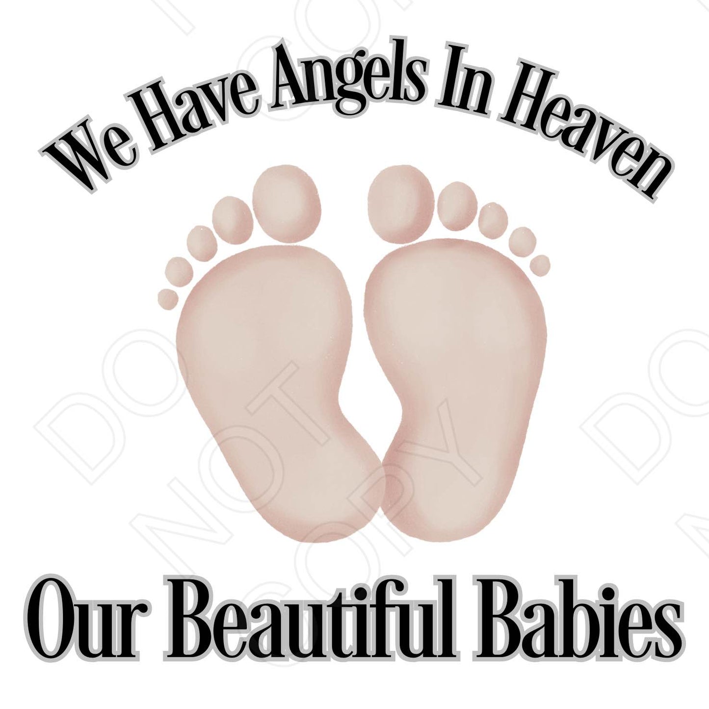 UV-DTF Transfer for Solar Garden Light - Baby Memorial Design (Neutral Colour)