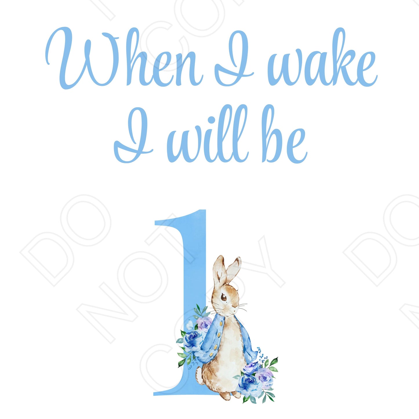 DTF Transfer - When I Wake (Blue Rabbit)