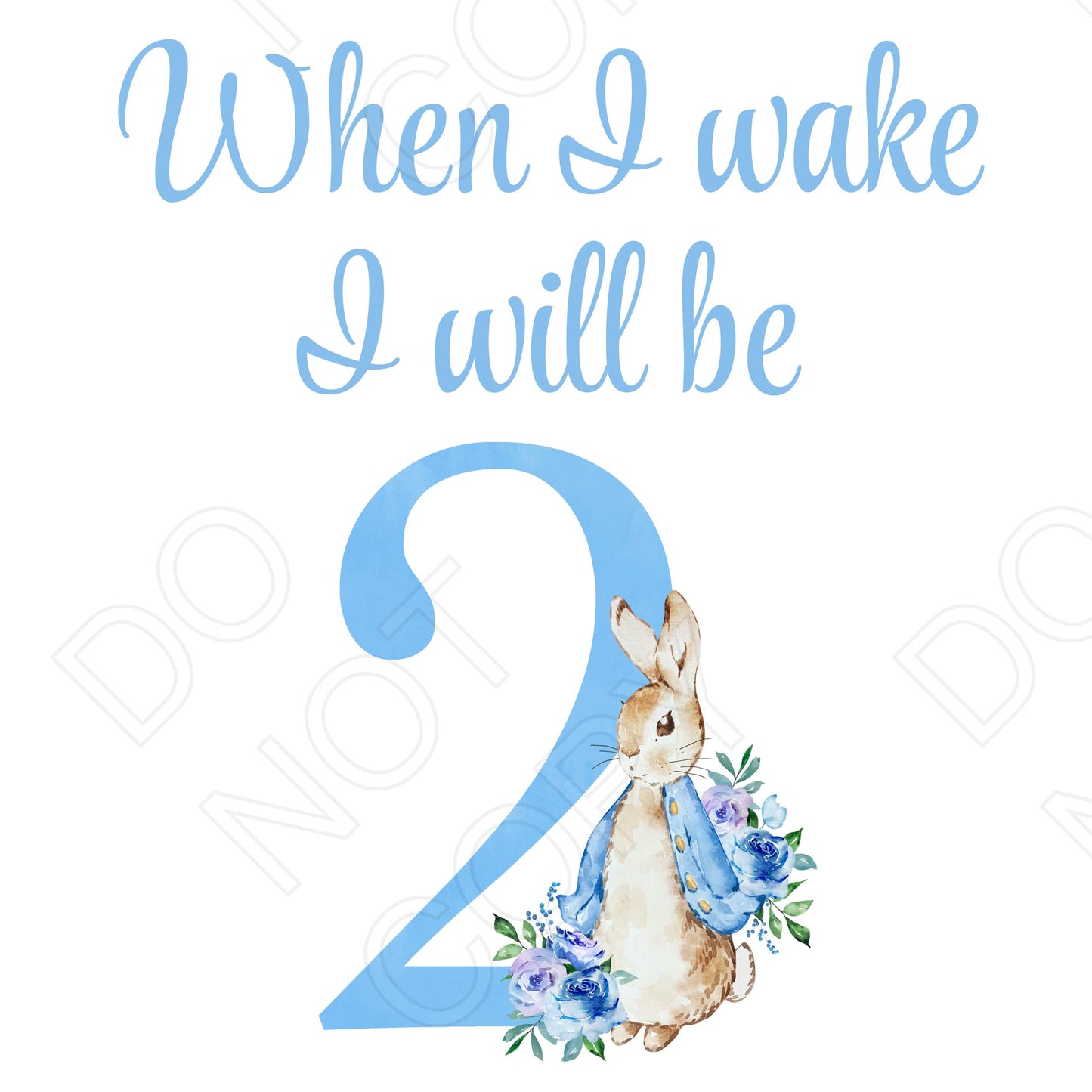 DTF Transfer - When I Wake (Blue Rabbit)