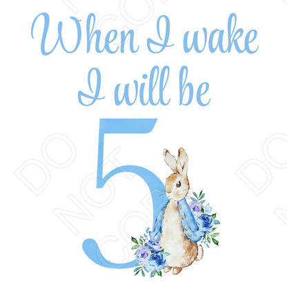 DTF Transfer - When I Wake (Blue Rabbit)