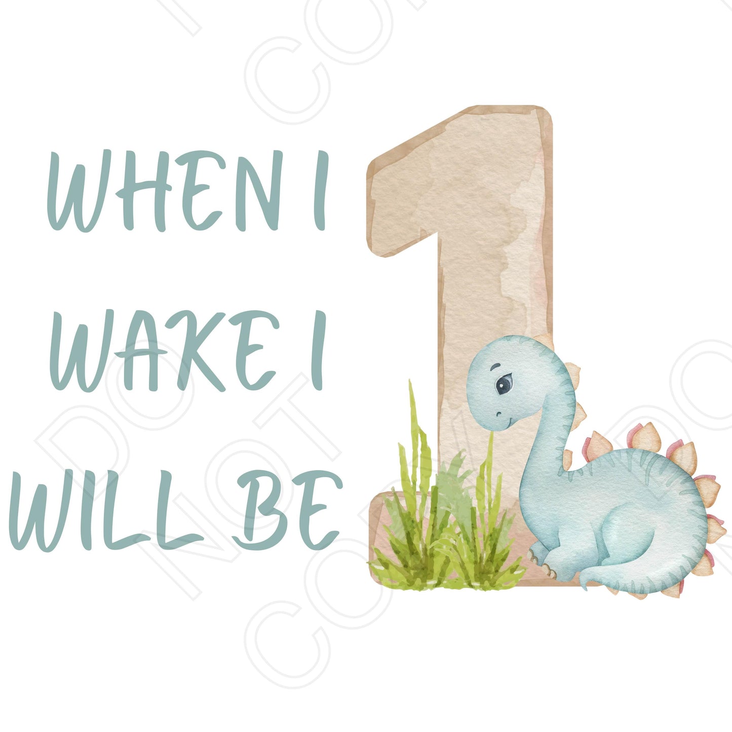 DTF Transfer - When I Wake (Dinosaur)