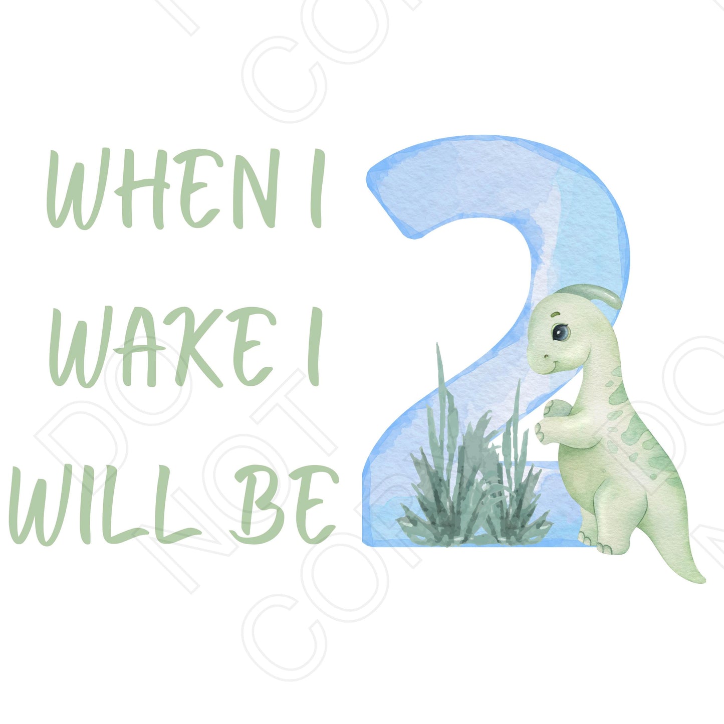 DTF Transfer - When I Wake (Dinosaur)