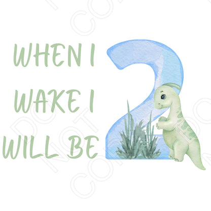 DTF Transfer - When I Wake (Dinosaur)