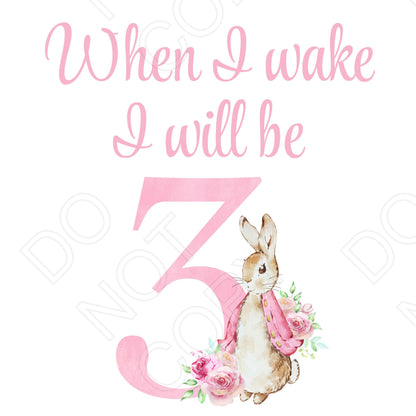 DTF Transfer - When I Wake (Pink Rabbit)