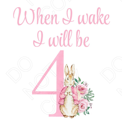 DTF Transfer - When I Wake (Pink Rabbit)