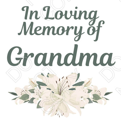 UV-DTF Transfer for Solar Garden Light - In Loving Memory (White Lillies)