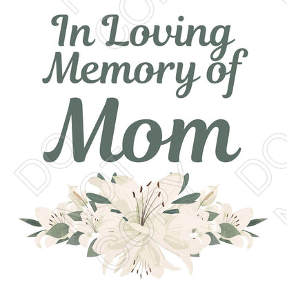 UV-DTF Transfer for Solar Garden Light - In Loving Memory (White Lillies)