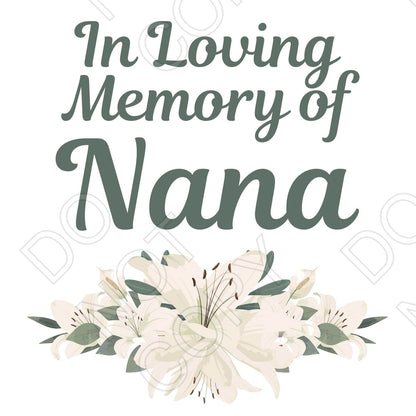 UV-DTF Transfer for Solar Garden Light - In Loving Memory (White Lillies)