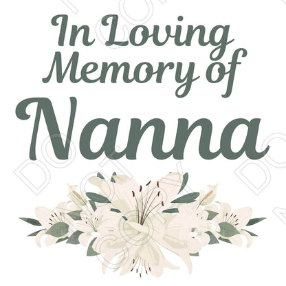 UV-DTF Transfer for Solar Garden Light - In Loving Memory (White Lillies)