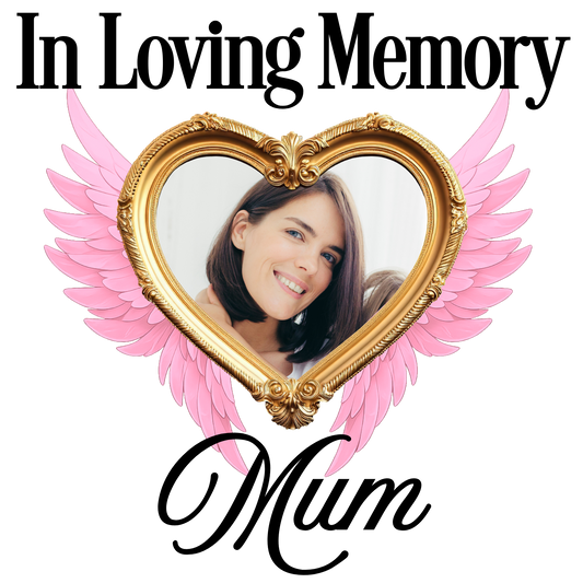 UVDTF Transfer - Upload your Own Photo Bespoke Memorial Heart for Solar Lights (Female)