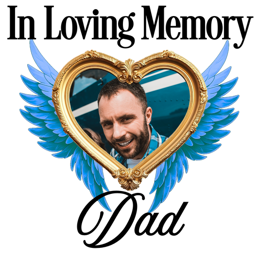UVDTF Transfer - Upload your Own Photo Bespoke Memorial Heart for Solar Lights (Male)
