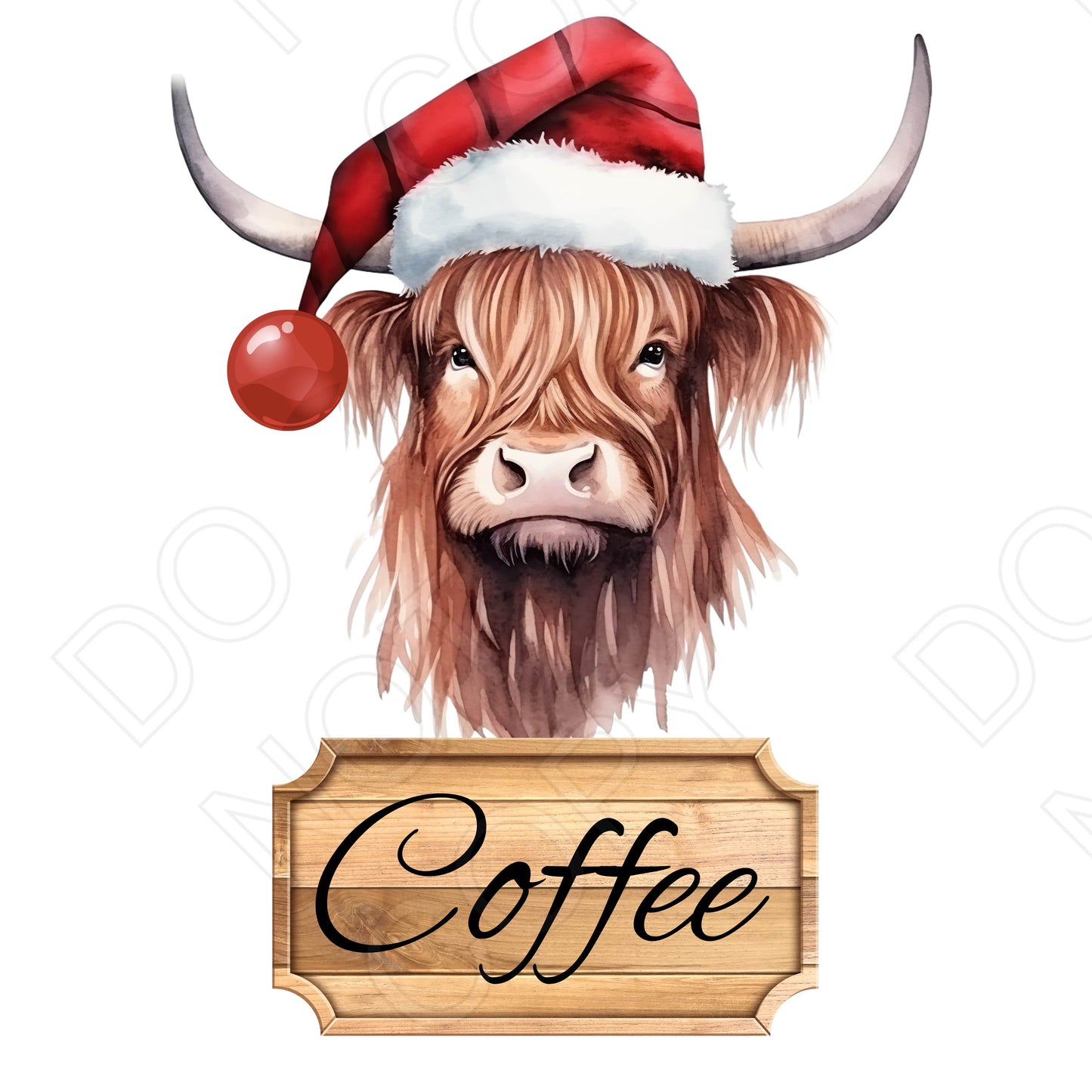 UV-DTF Transfer - Christmas Cow Drink Labels