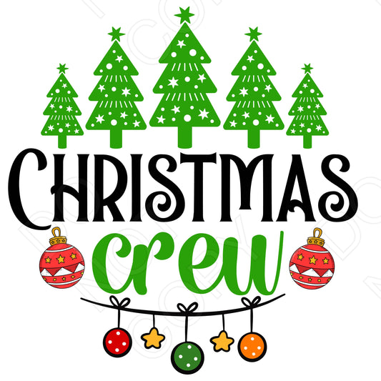 DTF Transfer - Christmas Crew (Green Trees) Family Matching Pyjamas