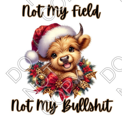 Digital Download - Highland Cow Christmas - Set of 4