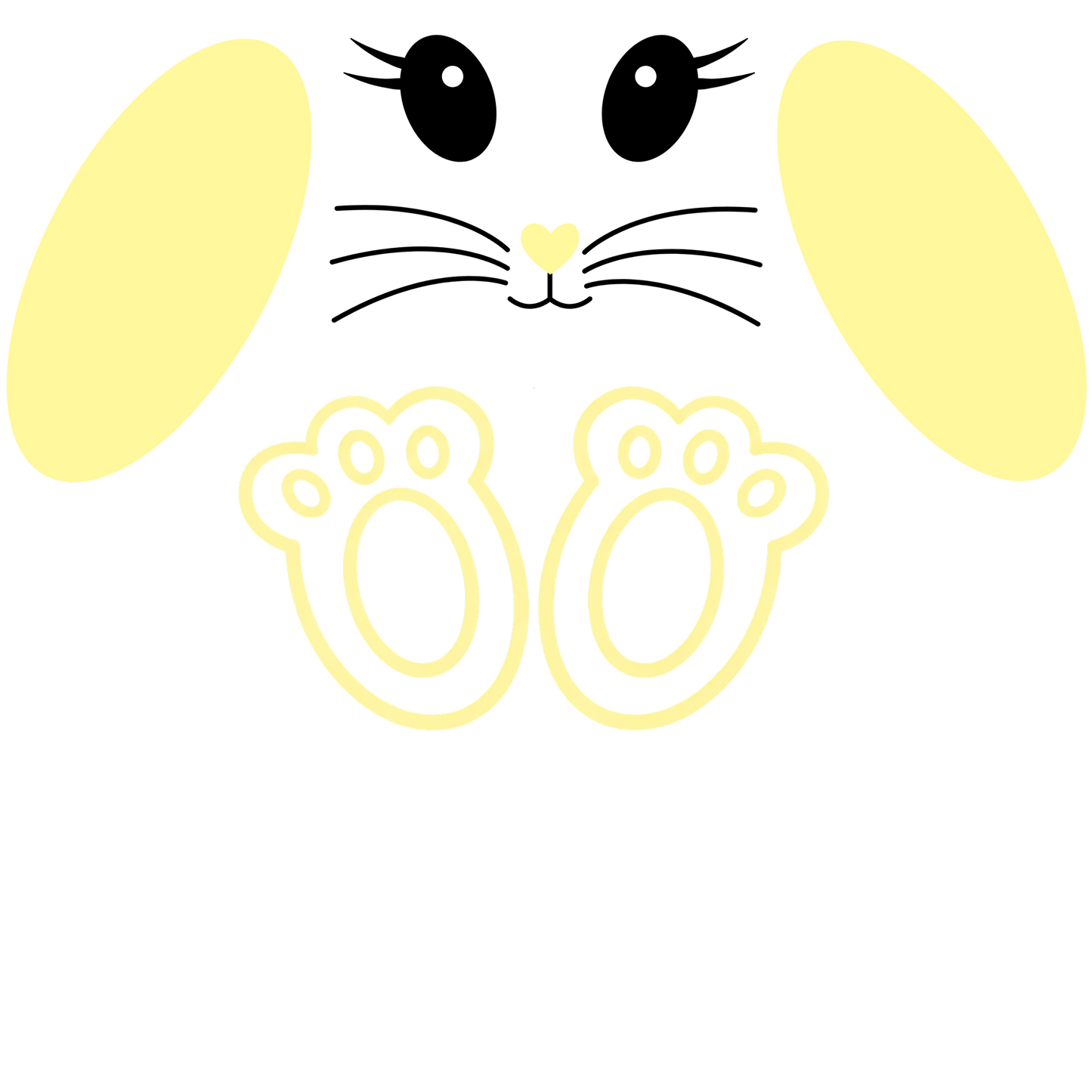 UV-DTF Transfer - Easter Bunny Details