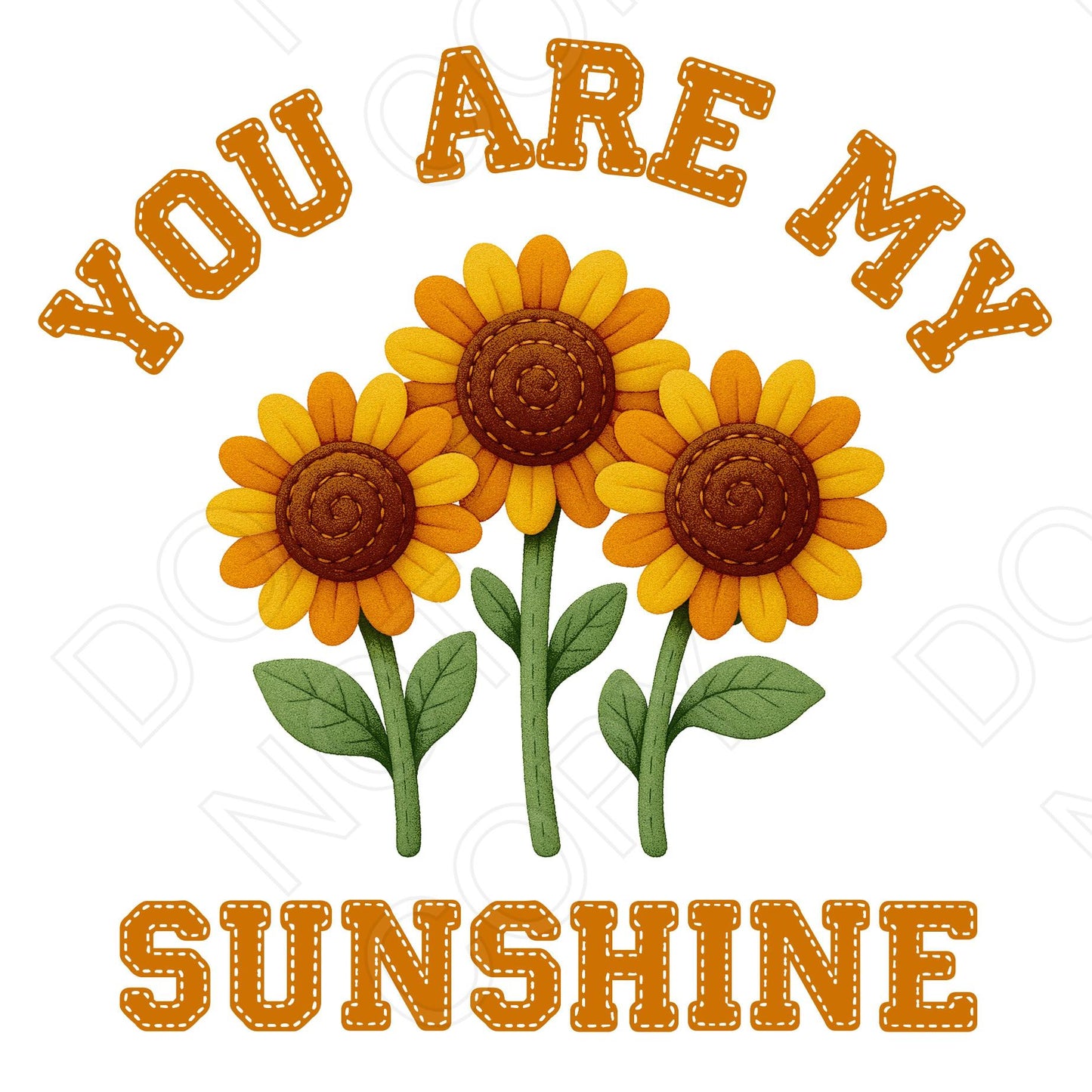 UVDTF Transfer - You are My Sunshine (Stitching Design)